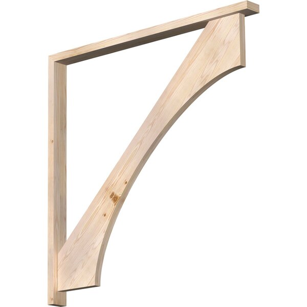 Ekena Millwork Westlake Block Smooth Bracket w/ Offset Brace, Douglas Fir, 3 1/2"W x 48"D x 48"H BKT0402X48X48WTL05SDF - main